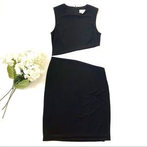 DAVID MEISTER • Color-Block Party Dress